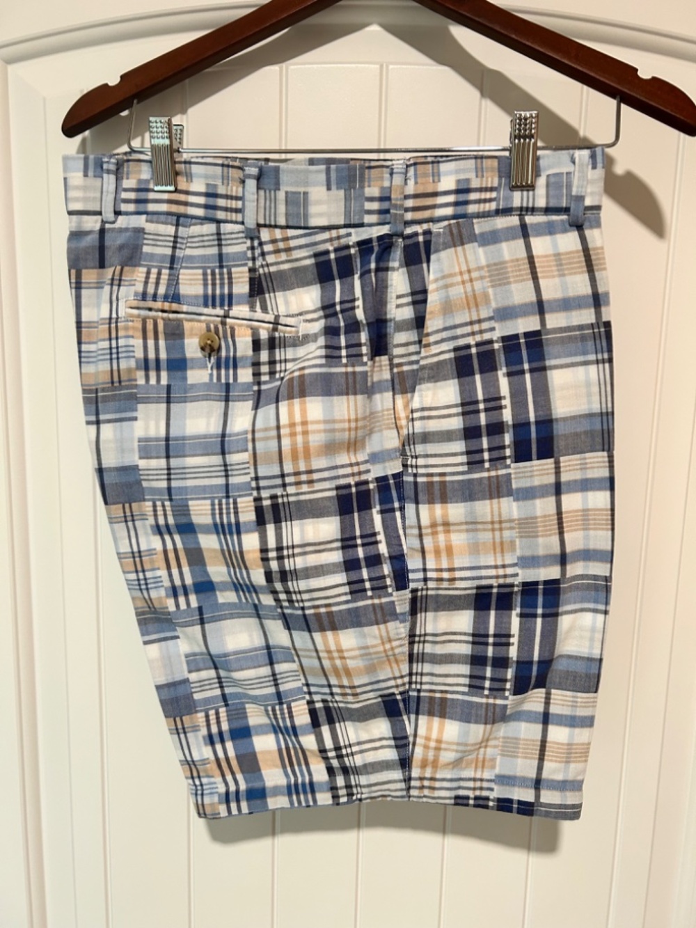 Peter Millar Plaid Shorts, Size 38, $18,  Original $138